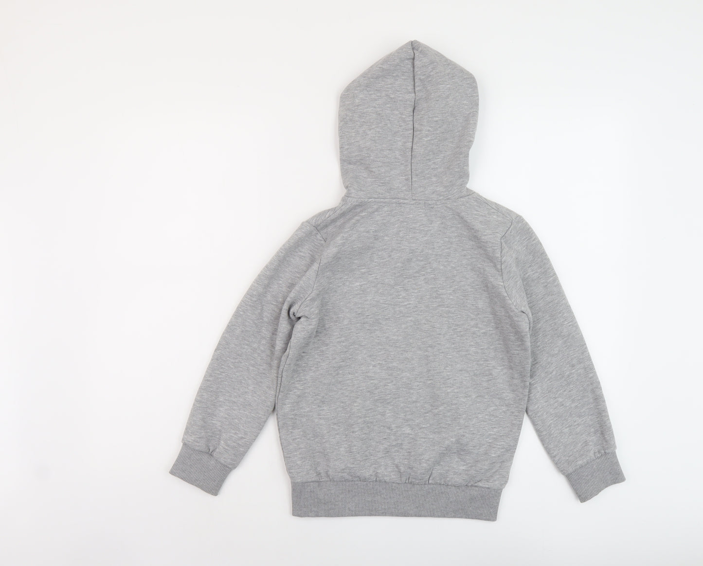 Hype Boys Grey Cotton Full Zip Hoodie Size 9-10 Years Zip