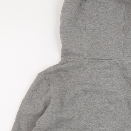 Pink Soda Womens Grey Cotton Full Zip Hoodie Size 4 Zip