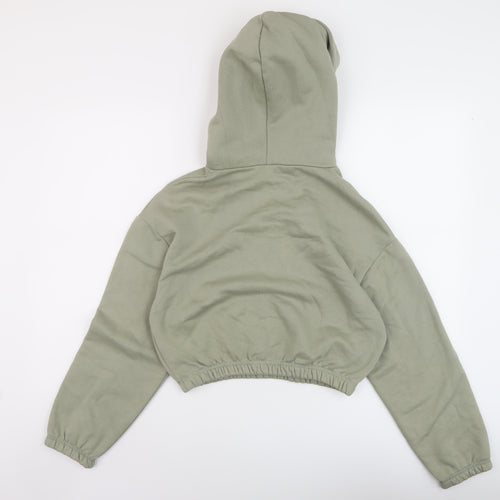 Zara Womens Green Cotton Pullover Hoodie Size S Pullover