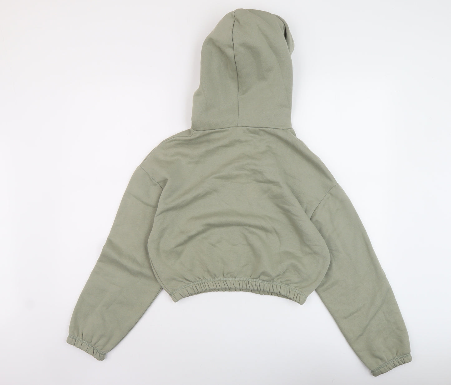 Zara Womens Green Cotton Pullover Hoodie Size S Pullover