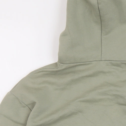 Zara Womens Green Cotton Pullover Hoodie Size S Pullover
