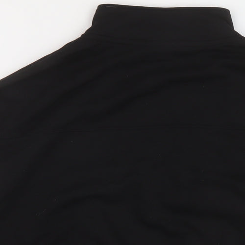 H&, Womens Black Cotton Pullover Sweatshirt Size L Zip