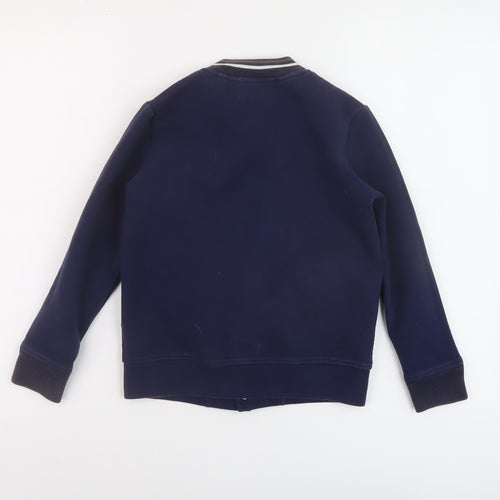 NEXT Boys Blue Bomber Jacket Jacket Size 8 Years Snap