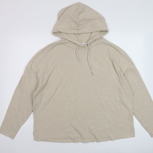 Very Womens Beige Polyester Pullover Hoodie Size 20 Pullover