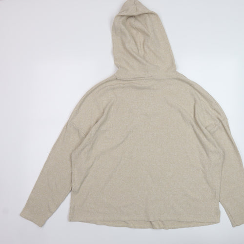 Very Womens Beige Polyester Pullover Hoodie Size 20 Pullover
