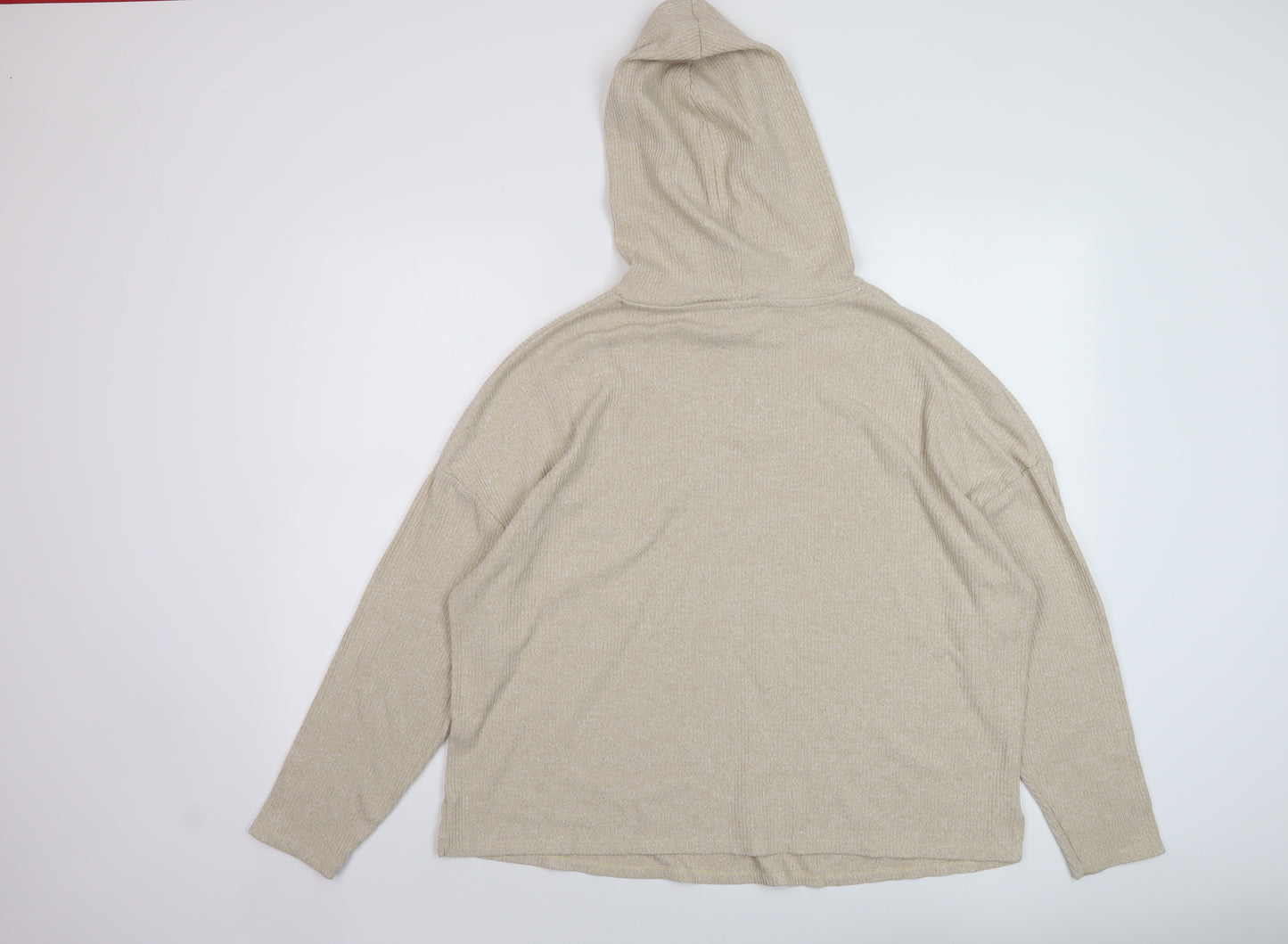 Very Womens Beige Polyester Pullover Hoodie Size 20 Pullover
