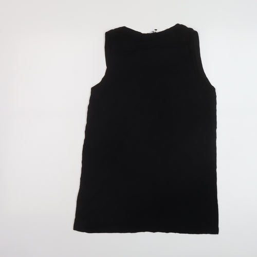 Just Female Womens Black Viscose Basic Tank Size M Scoop Neck