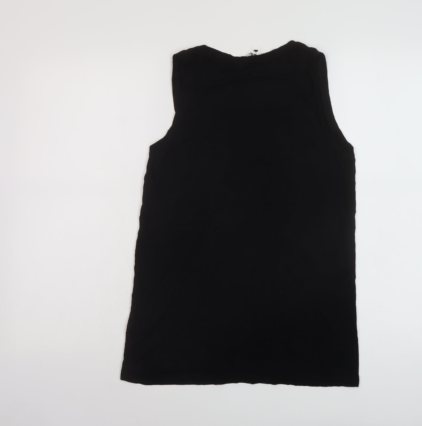 Just Female Womens Black Viscose Basic Tank Size M Scoop Neck
