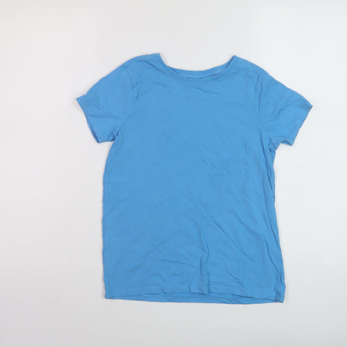 NEXT Boys Blue Cotton Basic T-Shirt Size 11 Years Crew Neck Pullover