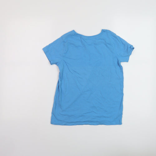 NEXT Boys Blue Cotton Basic T-Shirt Size 11 Years Crew Neck Pullover