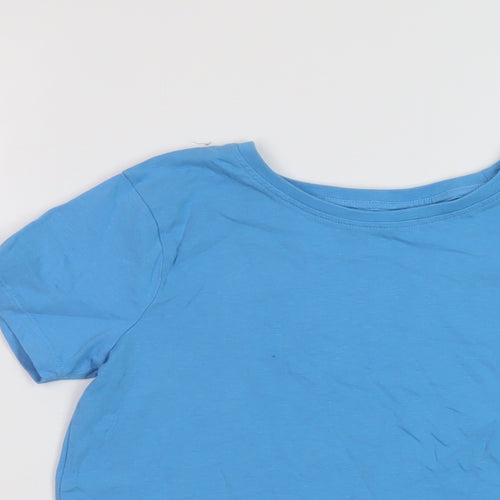 NEXT Boys Blue Cotton Basic T-Shirt Size 11 Years Crew Neck Pullover