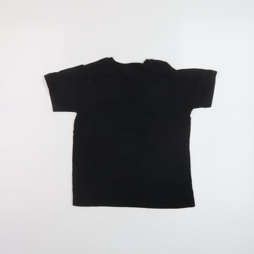 NEXT Boys Black Cotton Basic T-Shirt Size 6 Years Crew Neck Pullover - Angry Birds