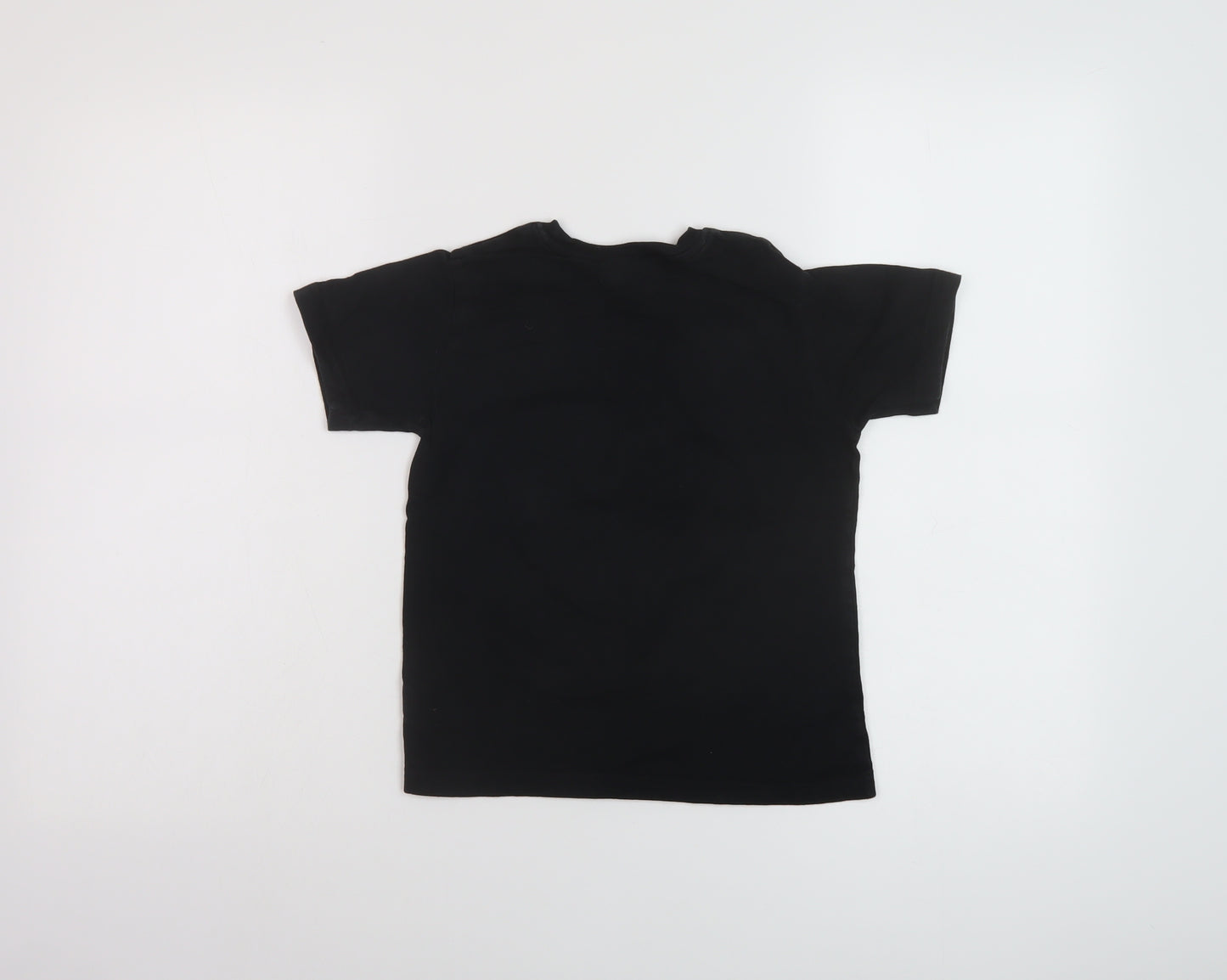 NEXT Boys Black Cotton Basic T-Shirt Size 6 Years Crew Neck Pullover - Angry Birds