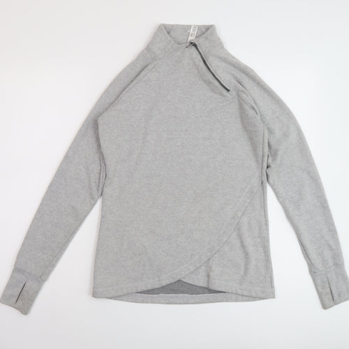 Kyodan Womens Grey Polyester Pullover Sweatshirt Size S Zip