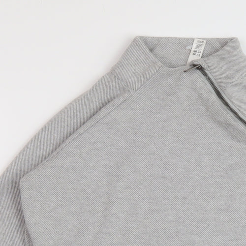Kyodan Womens Grey Polyester Pullover Sweatshirt Size S Zip
