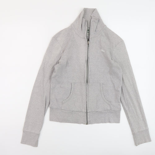 Roots Womens Grey Cotton Full Zip Sweatshirt Size S Zip