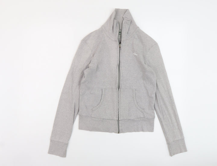 Roots Womens Grey Cotton Full Zip Sweatshirt Size S Zip