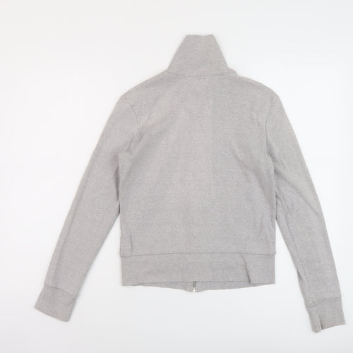 Roots Womens Grey Cotton Full Zip Sweatshirt Size S Zip