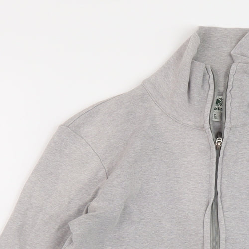 Roots Womens Grey Cotton Full Zip Sweatshirt Size S Zip