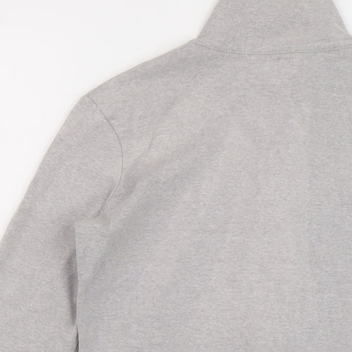 Roots Womens Grey Cotton Full Zip Sweatshirt Size S Zip