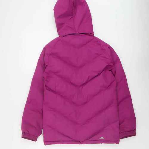 Trespass Girls Pink Puffer Jacket Jacket Size 11-12 Years Zip