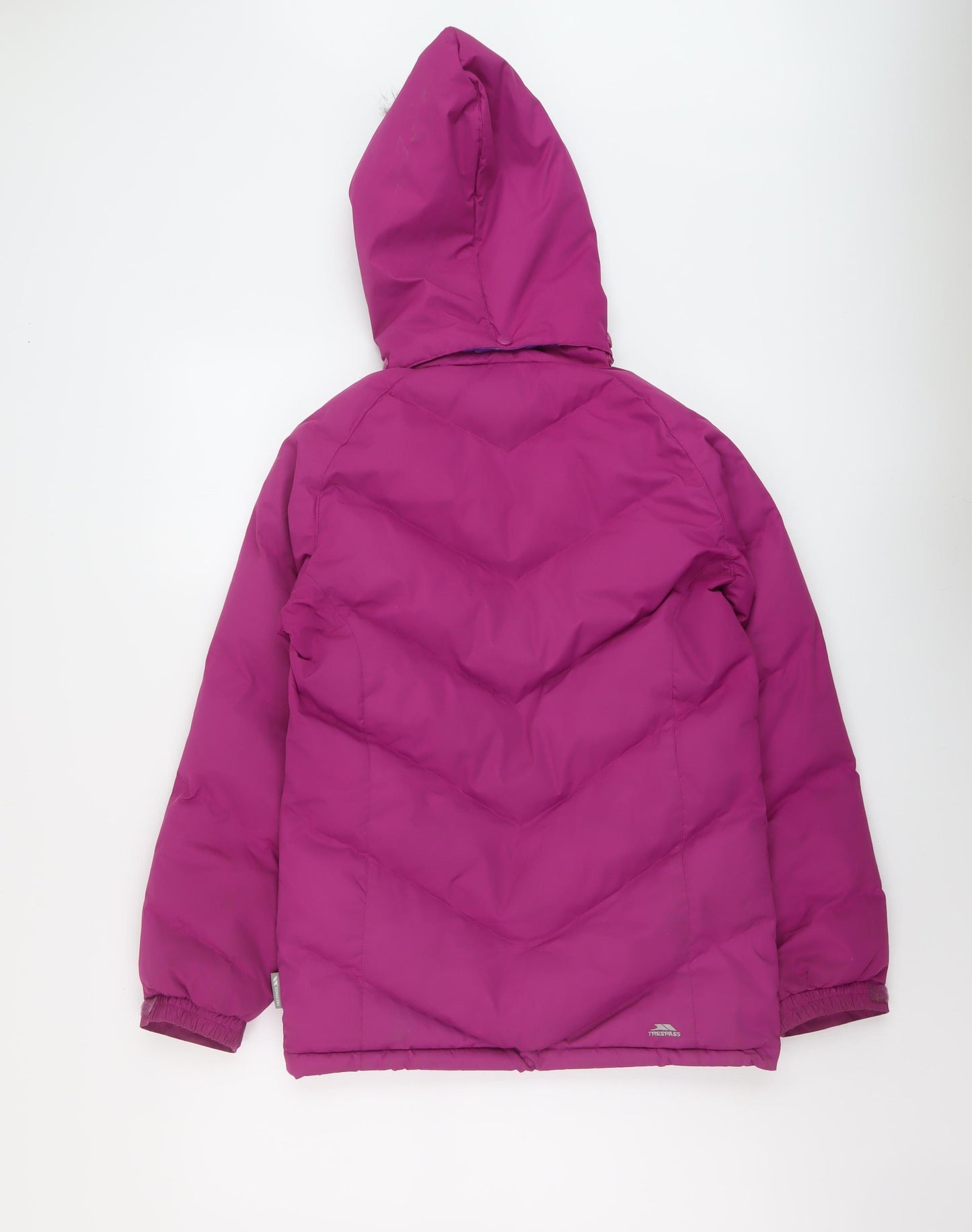 Trespass Girls Pink Puffer Jacket Jacket Size 11-12 Years Zip