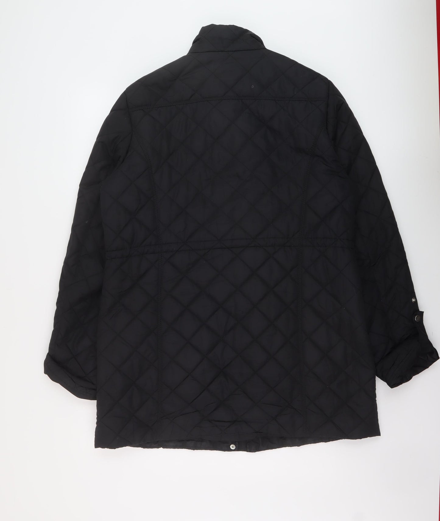 CC Womens Black Quilted Jacket Size L Zip