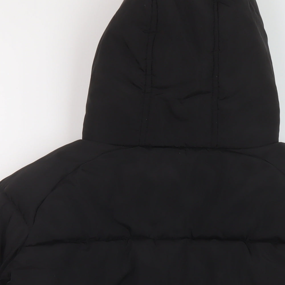 River Island Girls Black Puffer Jacket Jacket Size 7-8 Years Zip