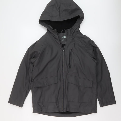 Zara Boys Grey Rain Coat Coat Size 10 Years Zip