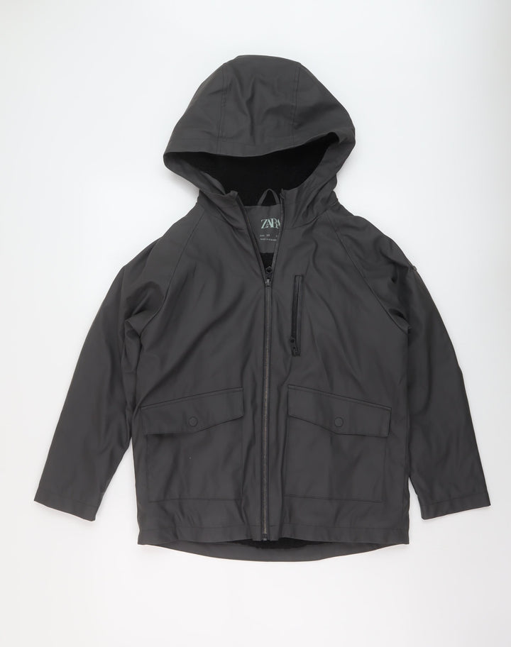 Zara Boys Grey Rain Coat Coat Size 10 Years Zip