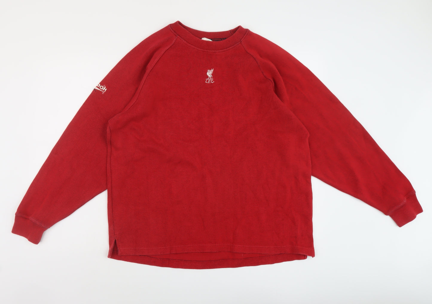 Reebok Mens Red Cotton Pullover Sweatshirt Size L - Liverpool FC
