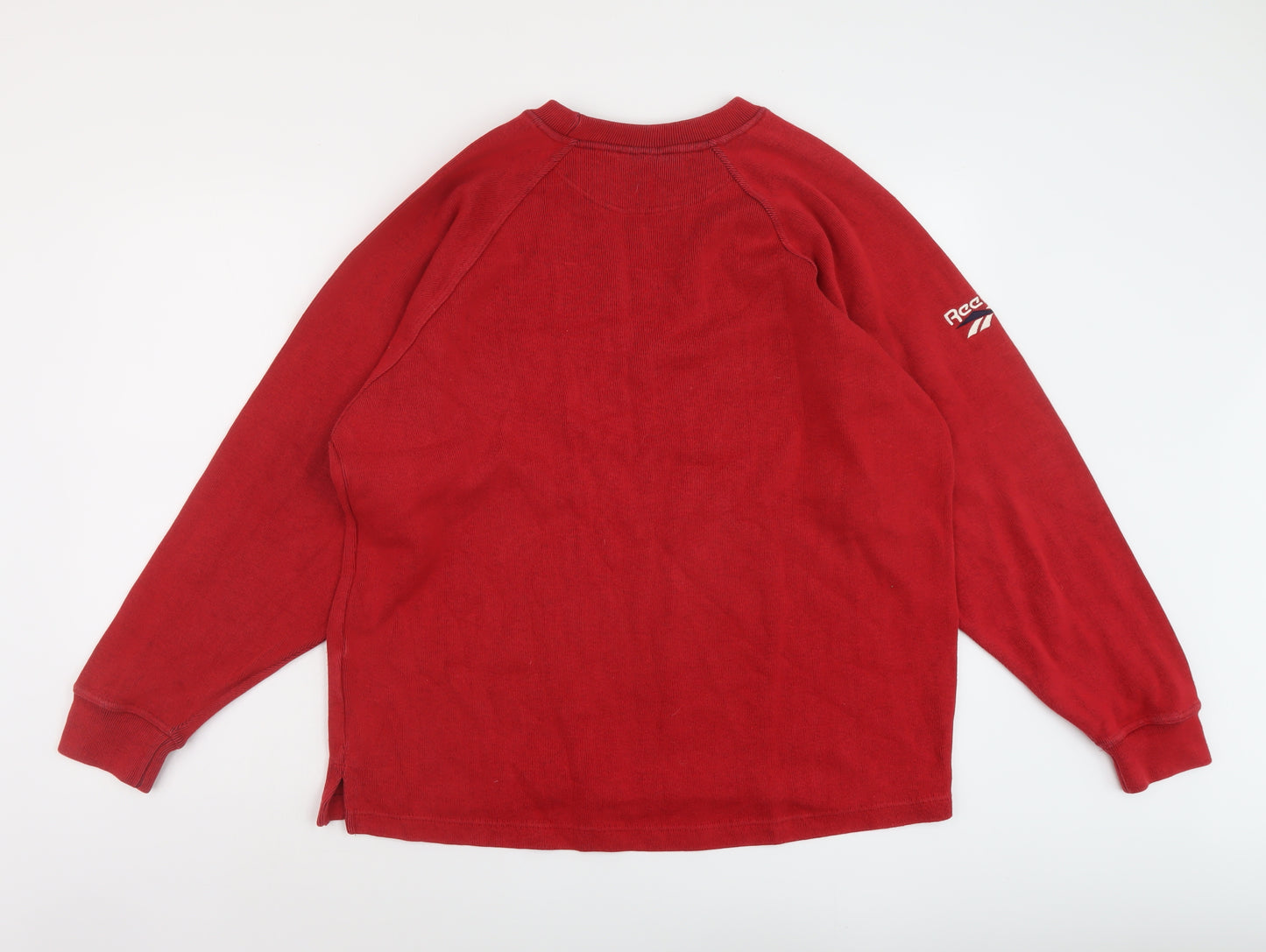 Reebok Mens Red Cotton Pullover Sweatshirt Size L - Liverpool FC