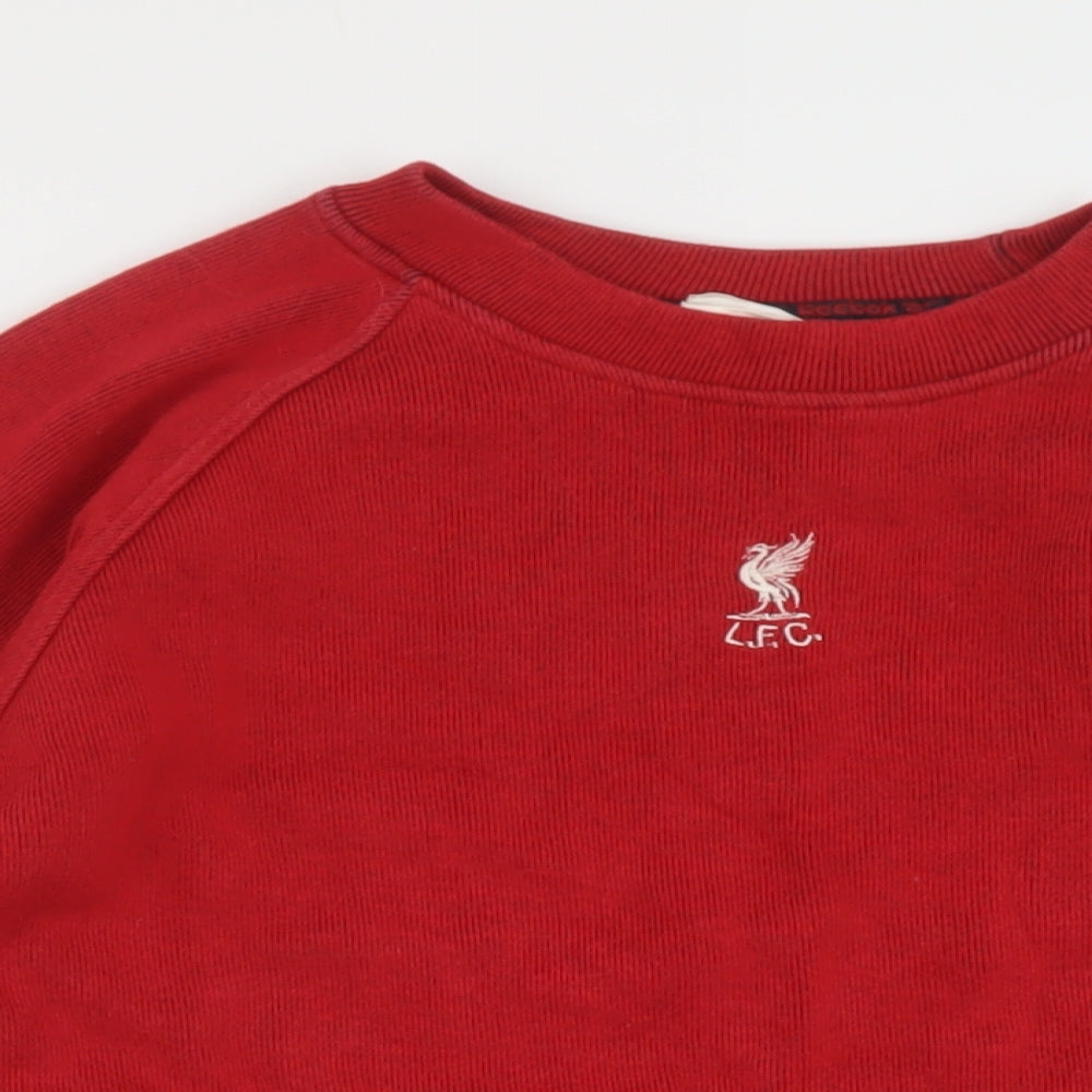 Reebok Mens Red Cotton Pullover Sweatshirt Size L - Liverpool FC