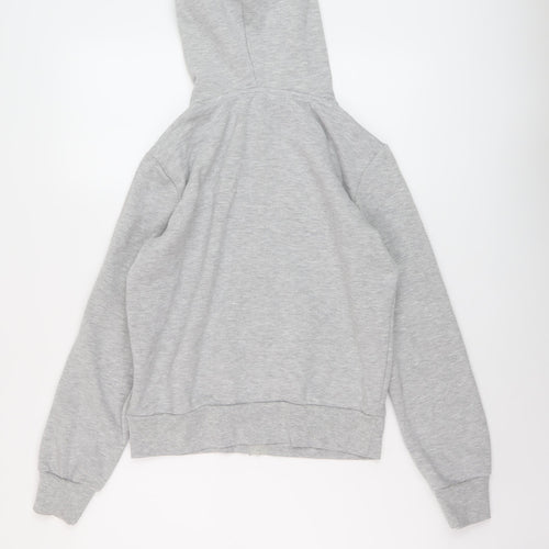 New Look Womens Grey Polyester Full Zip Hoodie Size 10 Zip