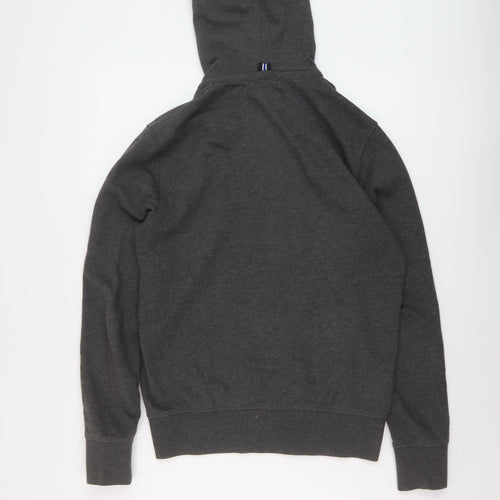 Fred Perry Mens Grey Cotton Full Zip Hoodie Size S