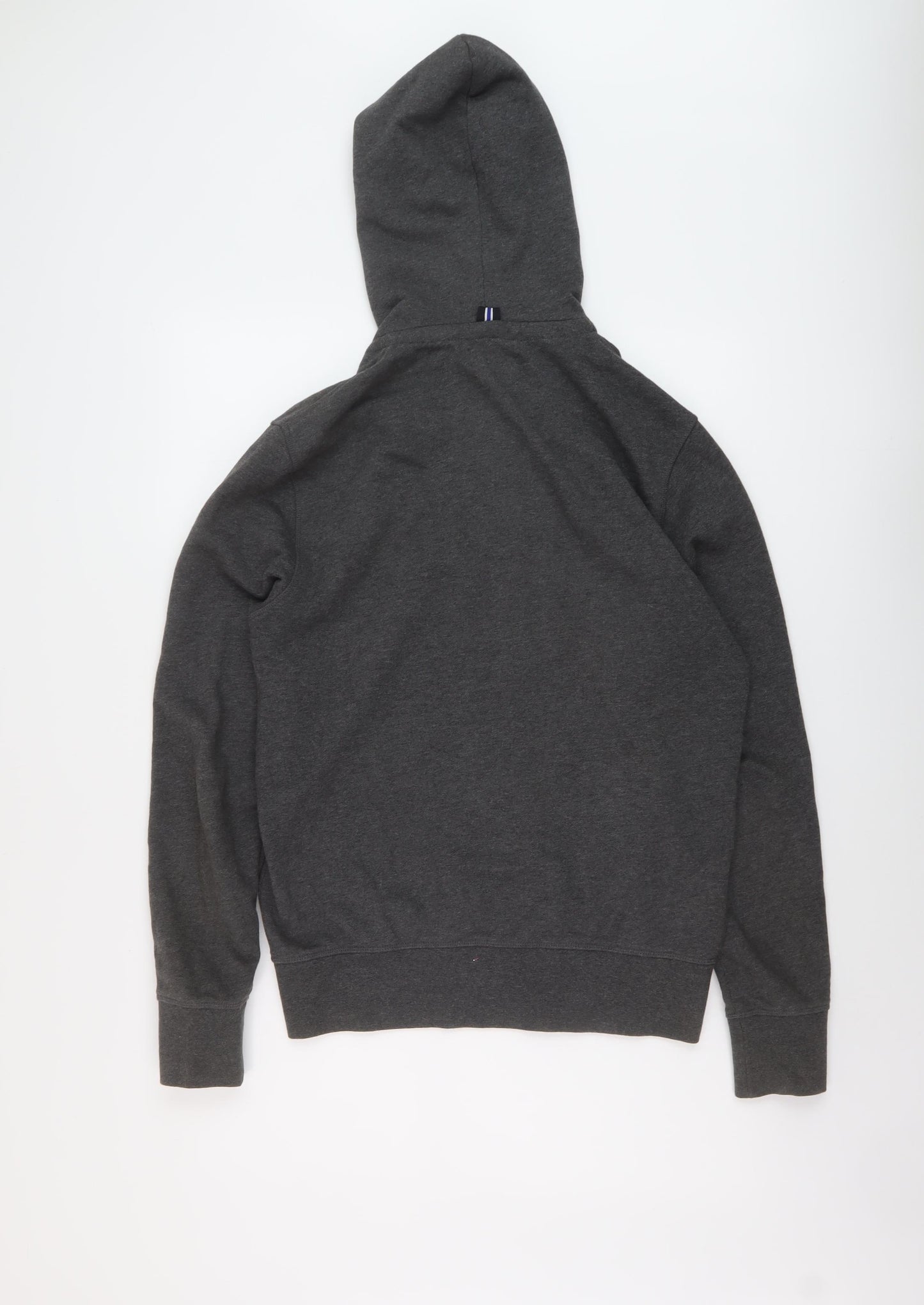 Fred Perry Mens Grey Cotton Full Zip Hoodie Size S