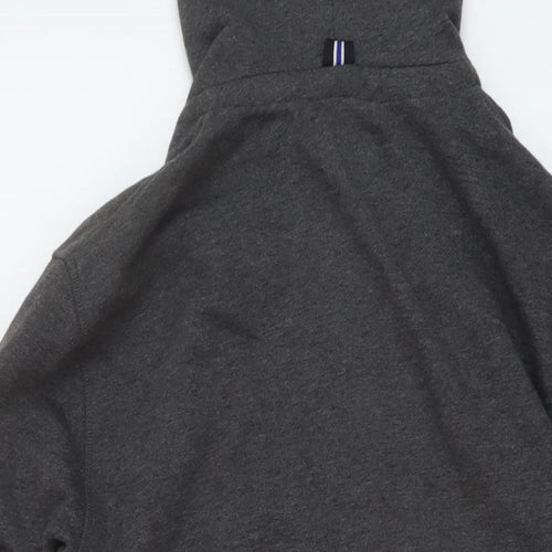 Fred Perry Mens Grey Cotton Full Zip Hoodie Size S