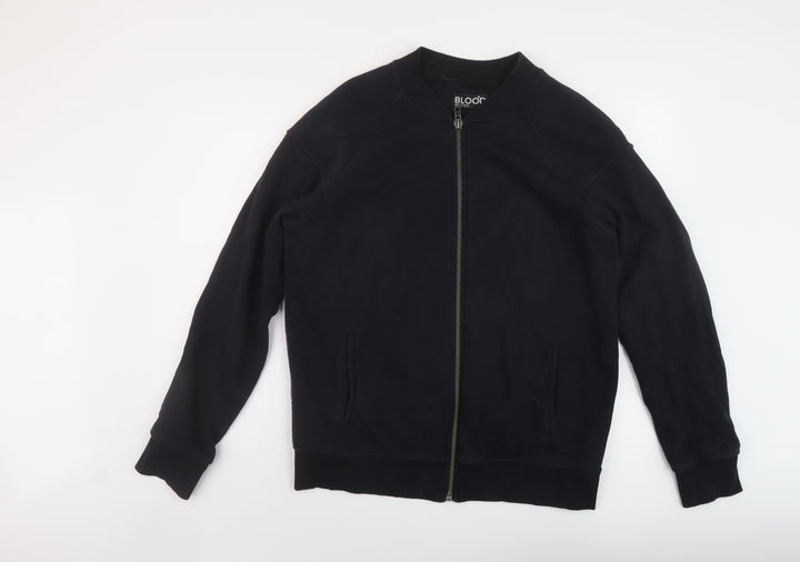 Blood Brother Mens Black Cotton Full Zip Sweatshirt Size XL