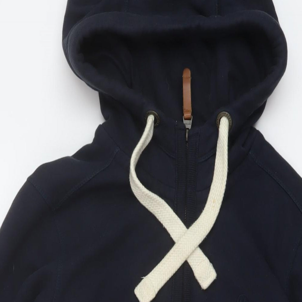 Fat Face Mens Blue Cotton Full Zip Hoodie Size XS