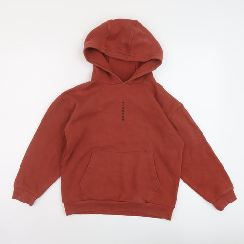 NEXT Boys Brown Cotton Pullover Hoodie Size 9 Years Pullover