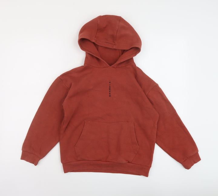 NEXT Boys Brown Cotton Pullover Hoodie Size 9 Years Pullover