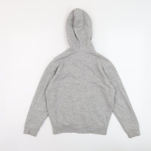 New Look Girls Grey Cotton Full Zip Hoodie Size 9 Years Zip