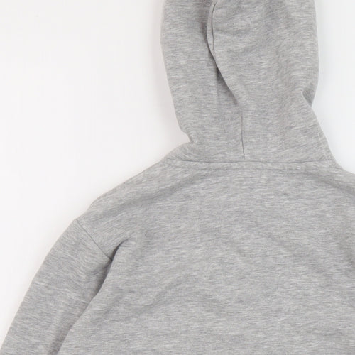 New Look Girls Grey Cotton Full Zip Hoodie Size 9 Years Zip