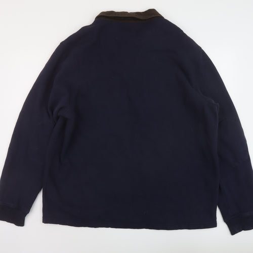Blue Harbour Mens Blue Cotton Pullover Sweatshirt Size 2XL