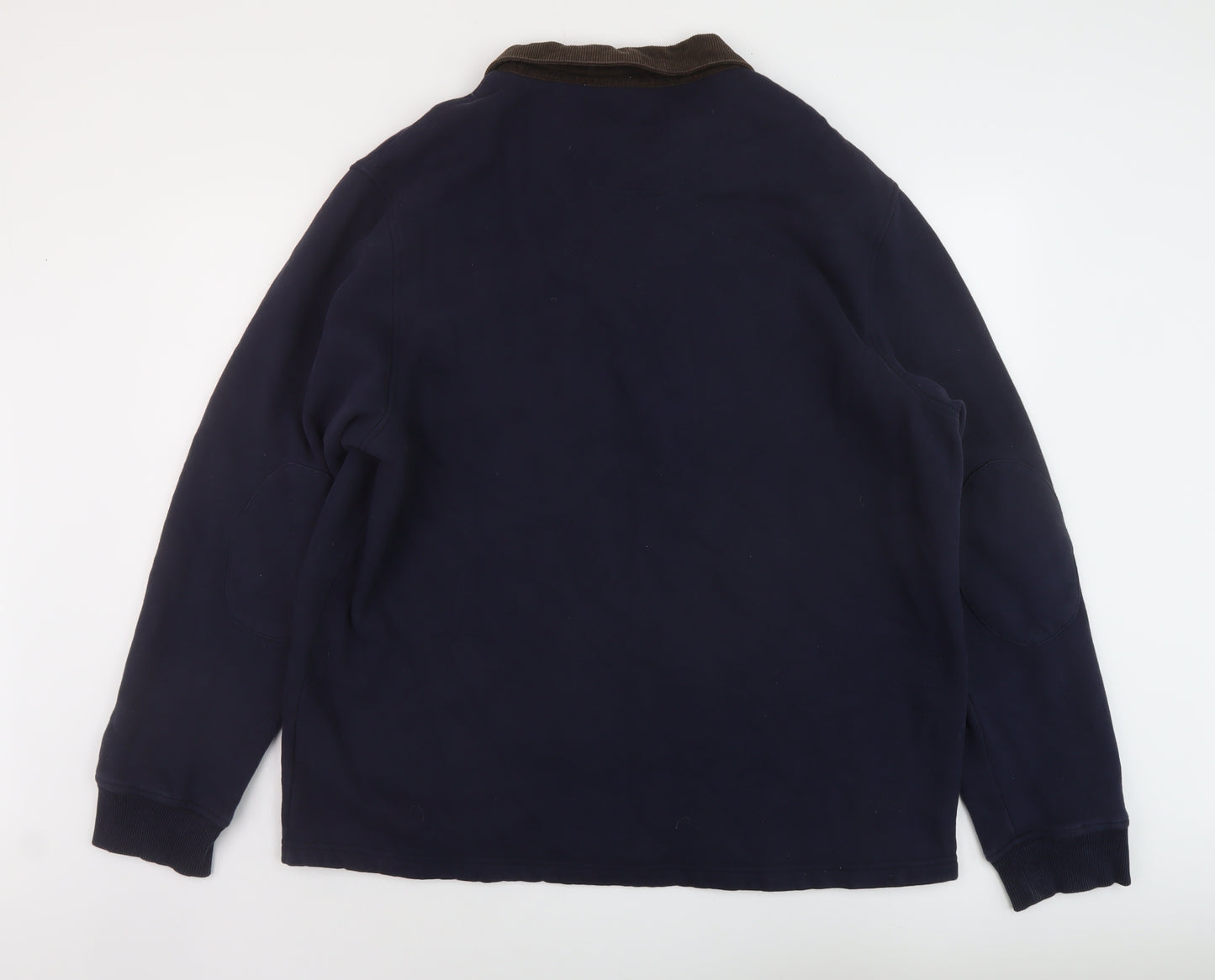 Blue Harbour Mens Blue Cotton Pullover Sweatshirt Size 2XL