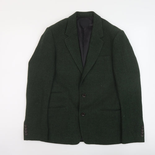 ASOS Mens Green Acrylic Jacket Suit Jacket Size 36 Regular