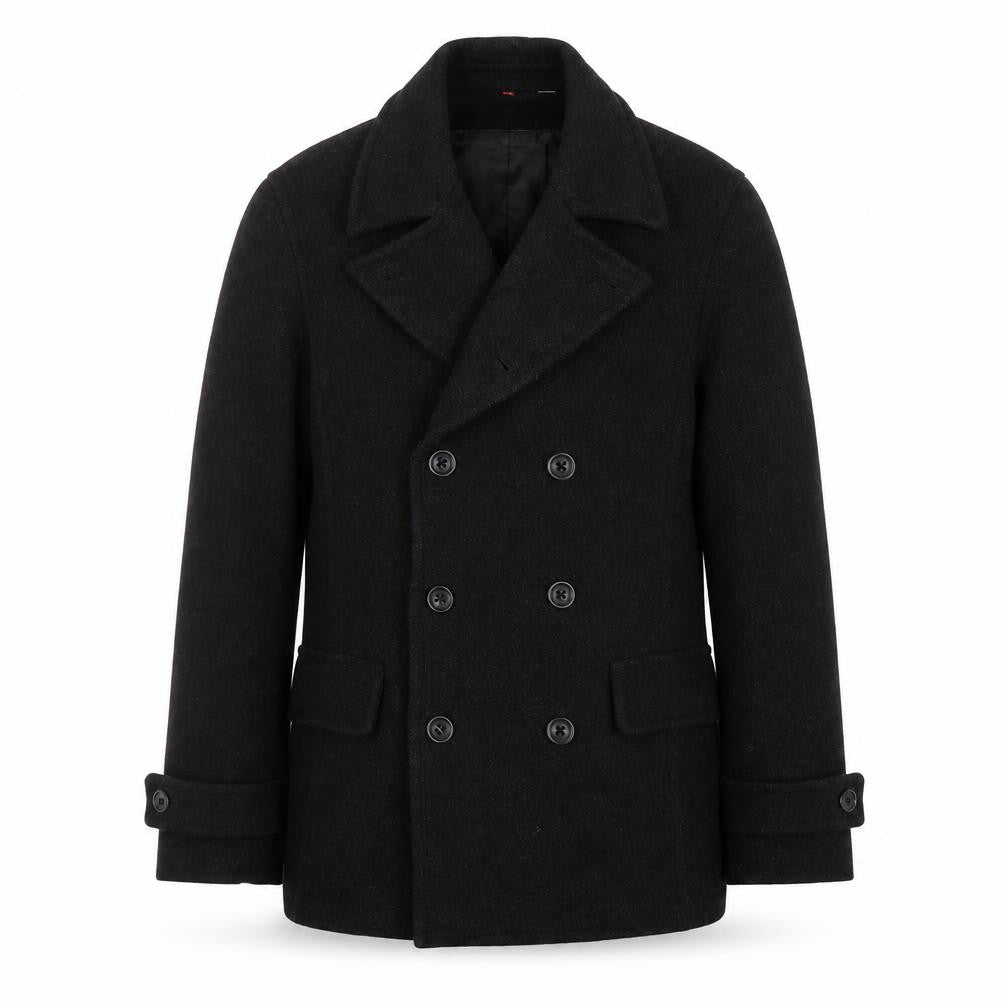 Front view of Unqilo men’s grey jacket, size S, button