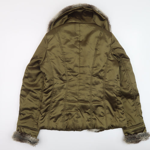Kenar Womens Green Jacket Size 12 Toggle