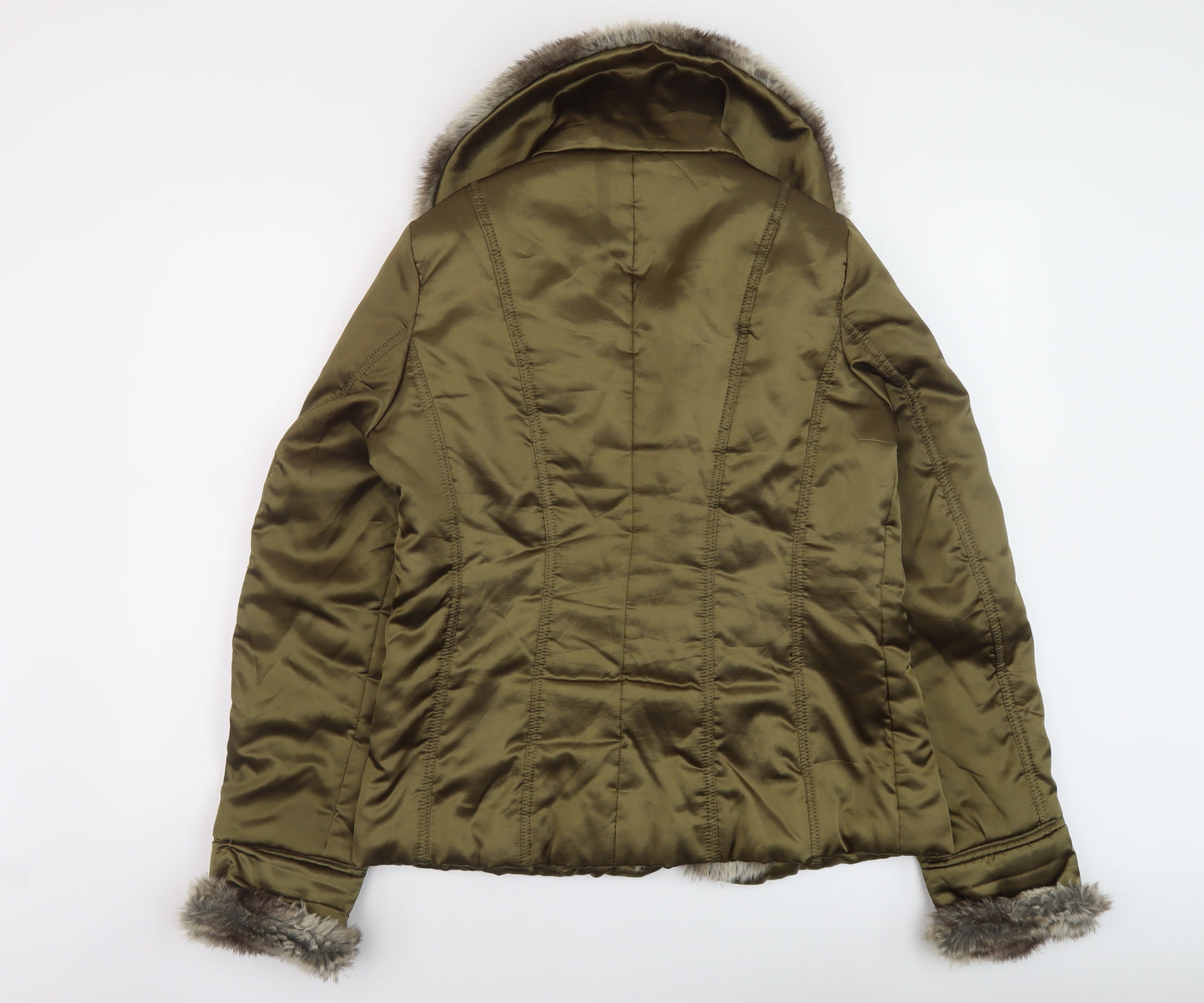 Kenar Womens Green Jacket Size 12 Toggle