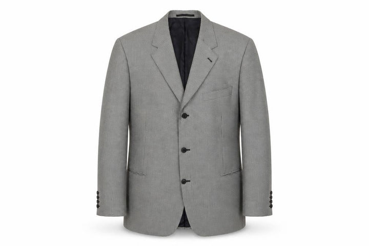 Jonathan Chrles Mens Black Geometric Wool Jacket Suit Jacket Size 50 Regular